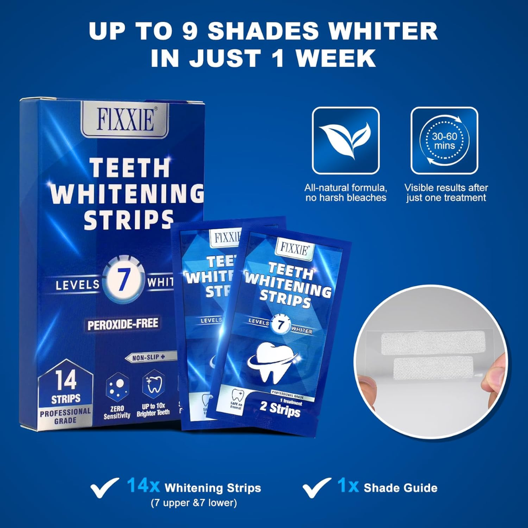 FIXXIE Teeth Whitening Strips | 44 Pap Strips